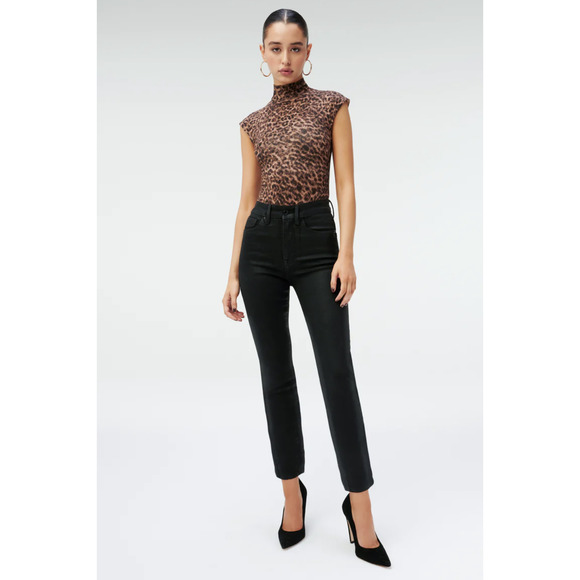 NWT Good American Good Legs - Black Coated - Picture 1 of 10